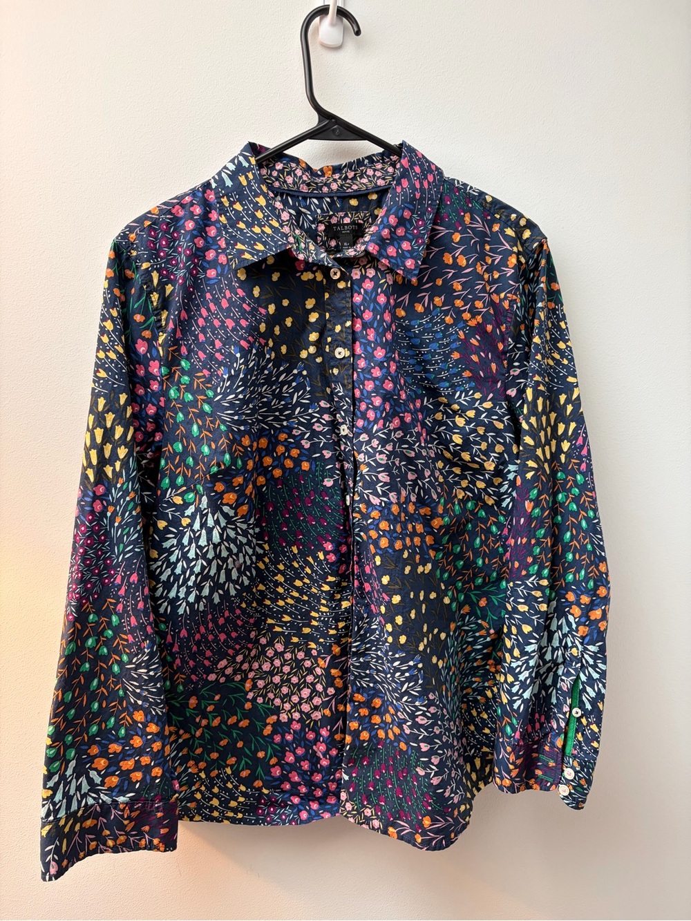Talbots Floral Print Button-Down Shirt